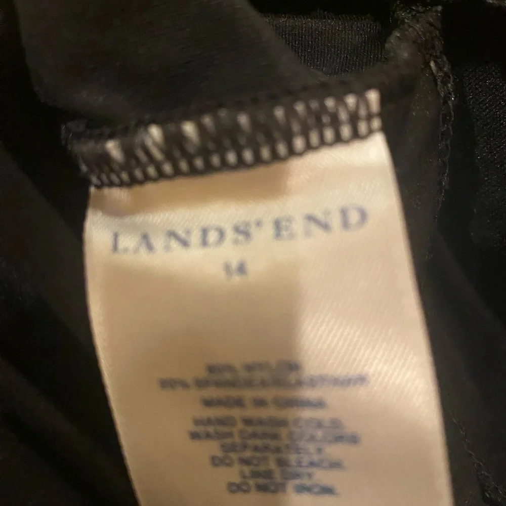 Lands End-Halter Tankini-Black-Size 14-Side cinch - Picture 3 of 3